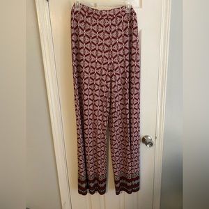 Red and white dress pants